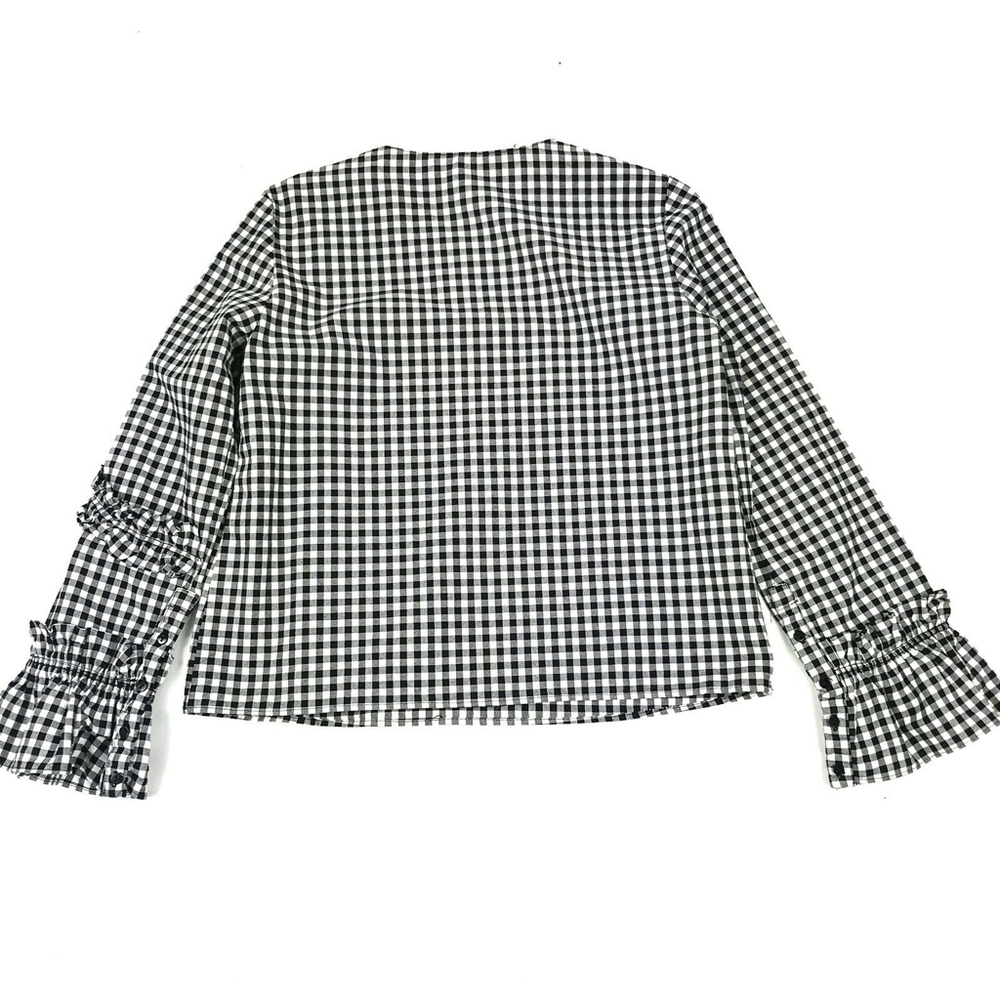Zara Trafaluc Long Sleeve Ruffle Blouse Top Sz XS - Picture 3 of 6